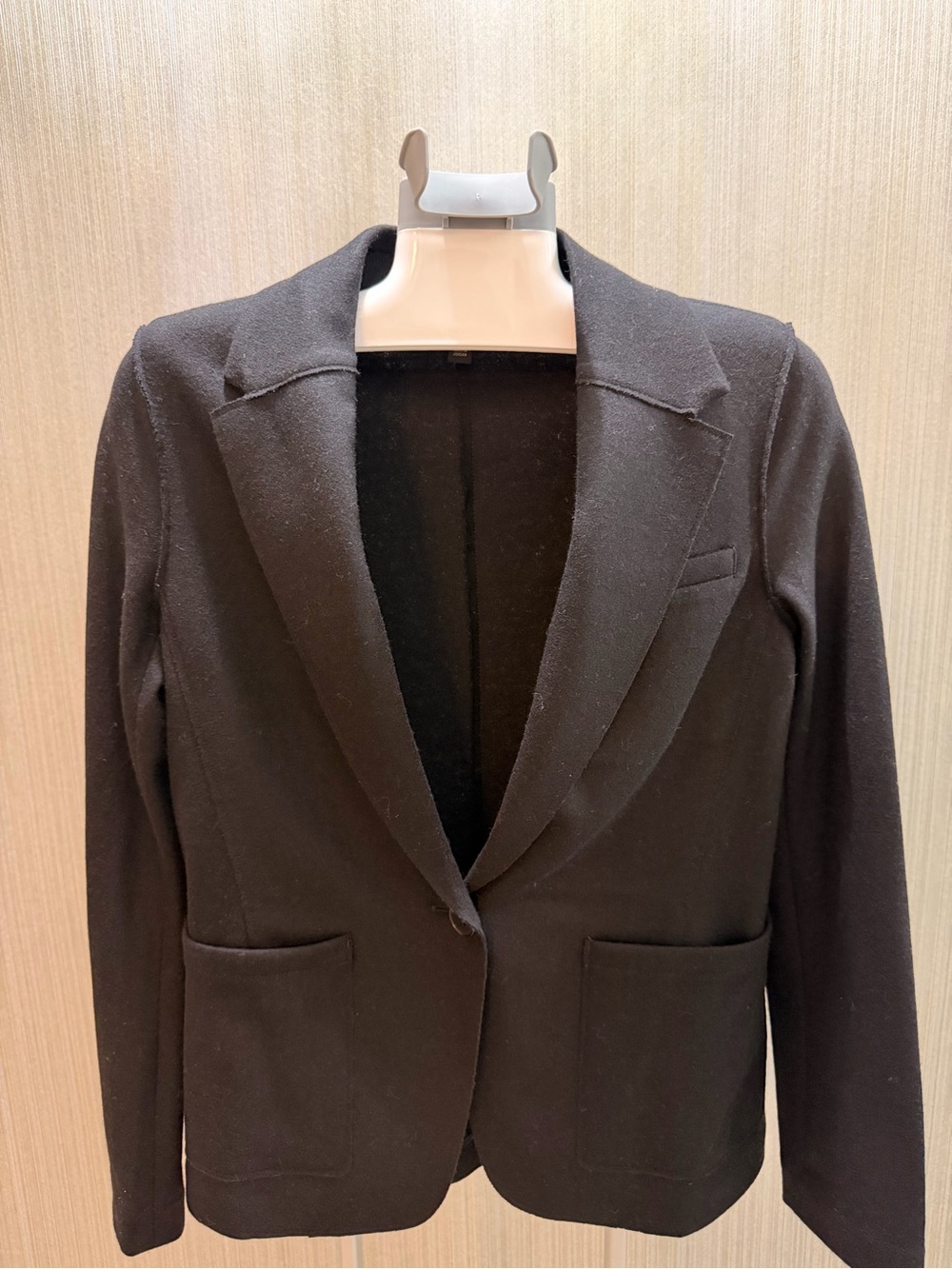 New Without Tags - Banana Republic Black Wool Blend Knit Blazer Jacket Size